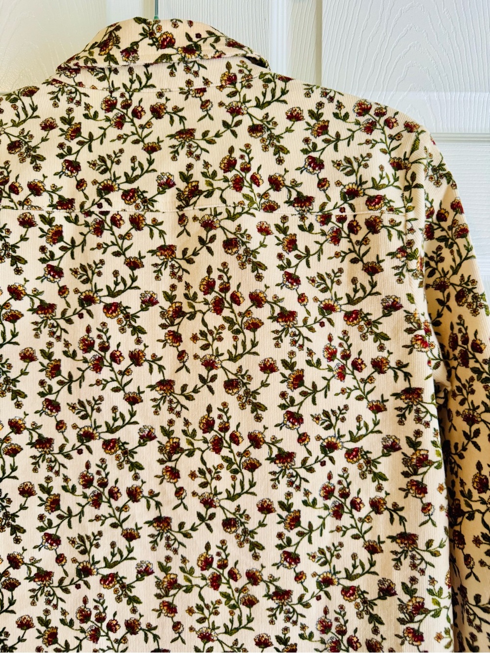 Sezane Corduroy Floral Shirt EUC Size 36/4/S - Picture 8 of 9